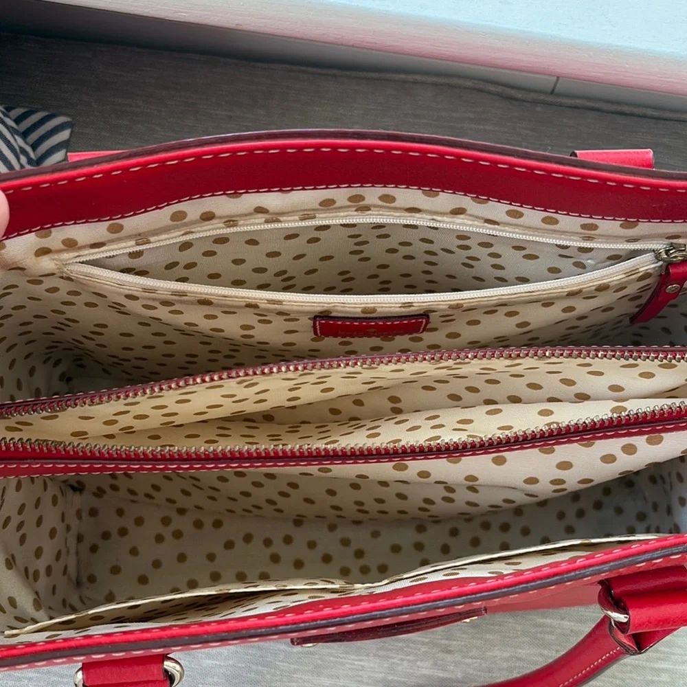 Kate Spade Red Structured Tote - Picture 4 of 5